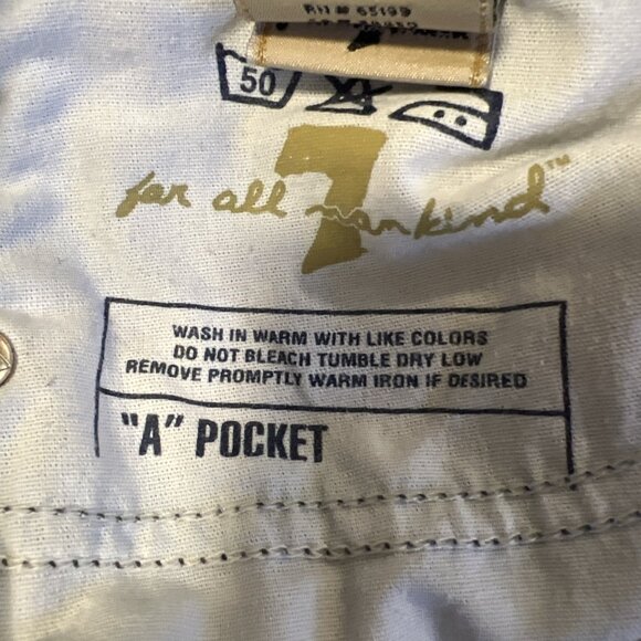 7 for all mankind  Women’s A Pockets Jeans Size 31 Bootcut Blue Cotton Zipper - Picture 12 of 14